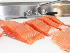 Wild King Salmon Fillet (previously frozen) by the pound