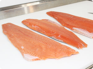 Wild King Salmon Fillet (previously frozen) by the pound